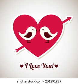 love design over gray background vector illustration