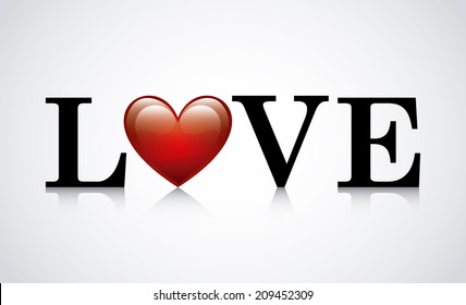 love design over gray background vector illustration 
