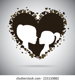 love design over gray background vector illustration 