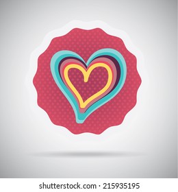 love design over gray background vector illustration