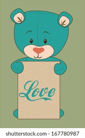 love design over   green background vector illustration  