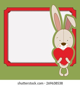 Love design over green, vector illustration