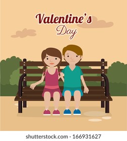 love design over  landscape  background vector illustration  