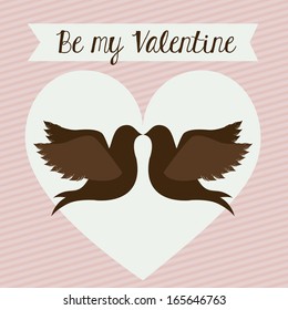 love design over lineal  background vector illustration 
