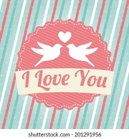 love design over  lineal background vector illustration