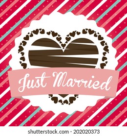 love design over lines  background vector illustration