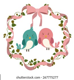 Love design over pastel background, vector illustration