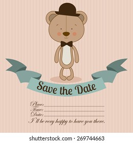 Love design over pastel background, vector illustration