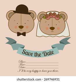 Love design over pastel background, vector illustration