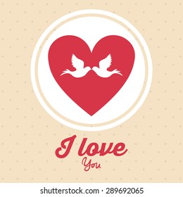 Love design over pastel background, vector illustration