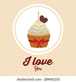 Love design over pastel background, vector illustration