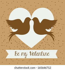 love design over pattern background vector illustration 