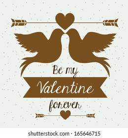 love design over pattern background vector illustration 