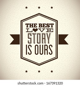 love design over pattern background vector illustration 