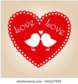 love design over pink background vector illustration