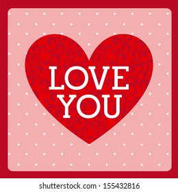 love design over pink background vector illustration 