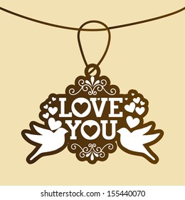 love design over pink background vector illustration  