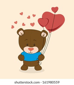 love design over pink background vector illustration