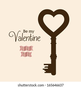 love design over pink  background vector illustration 