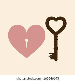 love design over pink background vector illustration 