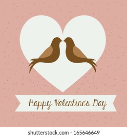 love design over pink  background vector illustration 