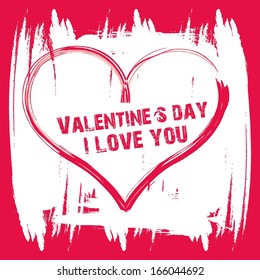 love design over pink  background vector illustration 