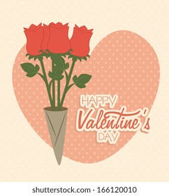 love design over  pink background vector illustration 