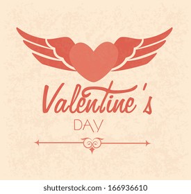 love design over  pink  background vector illustration 