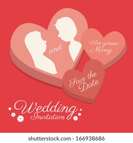 love design over  pink  background vector illustration 