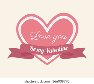 love design over pink background vector illustration 