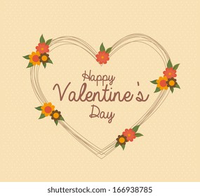 love design over pink   background vector illustration 