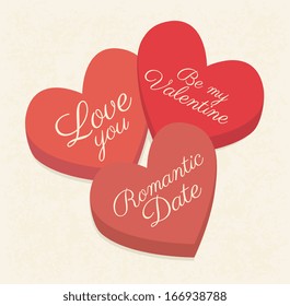 love design over  pink  background vector illustration 