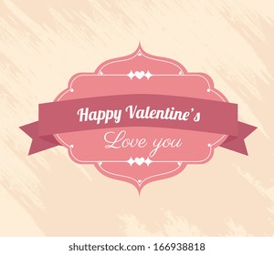 love design over  pink   background vector illustration 