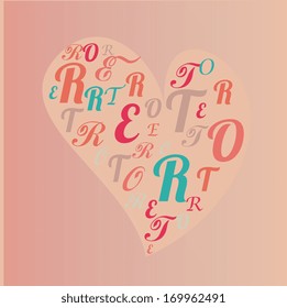 love design over pink   background vector illustration  
