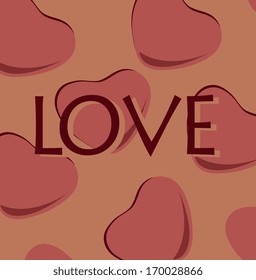 love design over pink  background vector illustration  