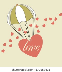 love design over pink  background vector illustration  