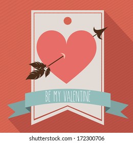 love design over pink  background vector illustration  