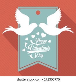 love design over pink  background vector illustration  