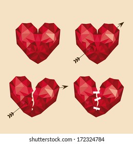 love design over pink   background vector illustration  