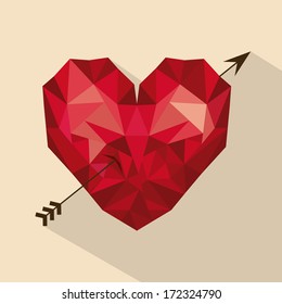 love design over  pink  background vector illustration  