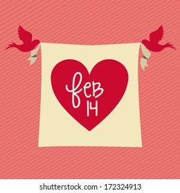 love design over pink    background vector illustration  