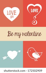 love design over pink  background vector illustration  