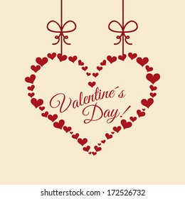 love design over pink  background vector illustration  