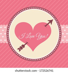 love design over pink  background vector illustration  