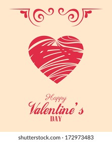 love design over pink   background vector illustration  