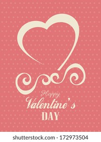 love design over  pink  background vector illustration  