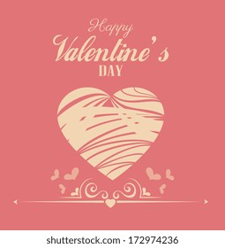 love design over  pink background vector illustration  