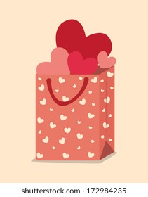 love design over  pink  background vector illustration  