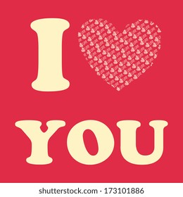 love design over pink  background vector illustration  
