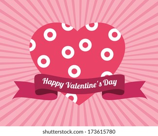 love design over pink background vector illustration  